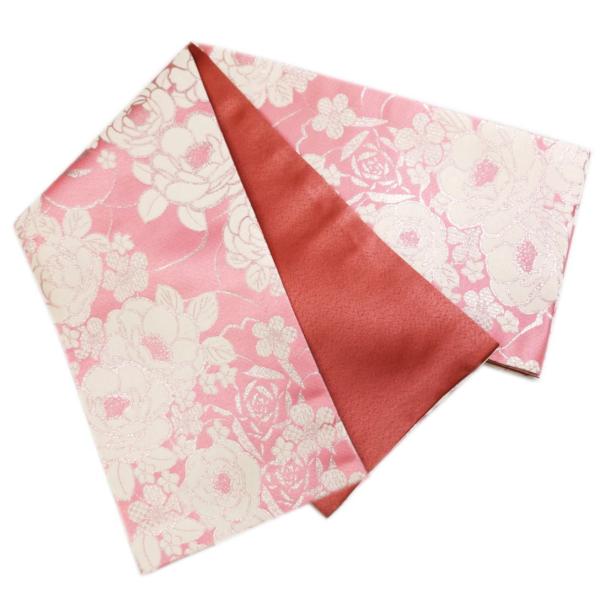 【訳有り 少難あり】 袋帯 お仕立て上がり ピンク地銀糸入り牡丹薔薇 全通柄 振袖 成人式 着物 長尺 洗える 訳有り 少難あり） 袋帯 お仕立て上がり ピンク地銀糸入り牡丹薔薇 全