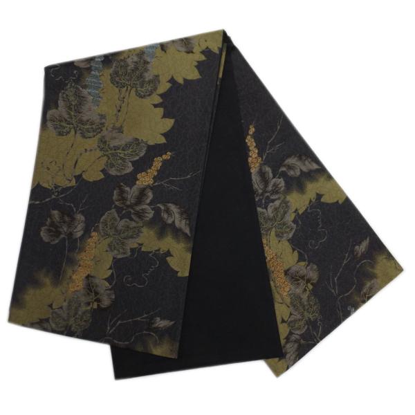 袋帯 正絹 西陣織 お仕立上がり 訪問着 付下げ 色無地 着物 六通柄 墨