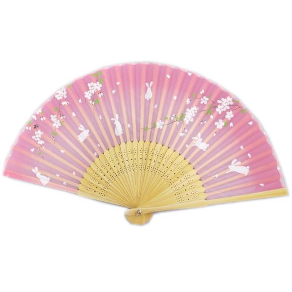 専用です☆アンティーク綺麗なピンクに花扇の着物単品 アンティーク綺麗なピンクに花扇の着物単品