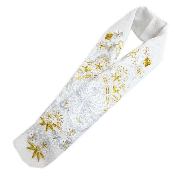半衿半襟刺繍白色地金糸入り乱菊松竹梅振袖成人式卒業袴着物 Buyee 日本代购平台 产品购物网站大全 Buyee一站式代购bot Online