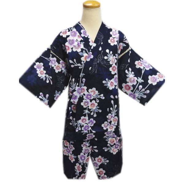 甚平じんべい女性用レディース濃紺色地枝垂桜銀ラメ蝶フリー Buyee Buyee 提供一站式最全面最專業現地yahoo Japan拍賣代bid代拍代購服務