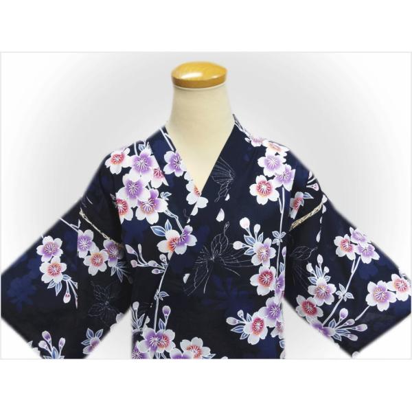 甚平じんべい女性用レディース濃紺色地枝垂桜銀ラメ蝶フリー Buyee Buyee 提供一站式最全面最專業現地yahoo Japan拍賣代bid代拍代購服務