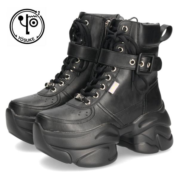 YOSUKE（ヨースケ） 爆買 厚底ハイカットスニーカー レースアップ