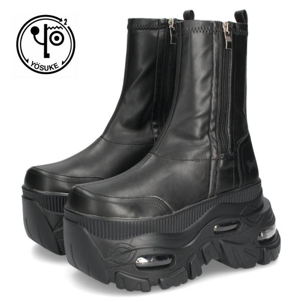 YOSUKE（ヨースケ） 爆買 厚底スニーカー サイドファスナー 靴