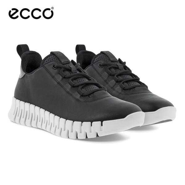 エコー ecco レディース スニーカー レザー 本革 柔らかい Gruuv Flexible Sole W 218203 ブラック 黒