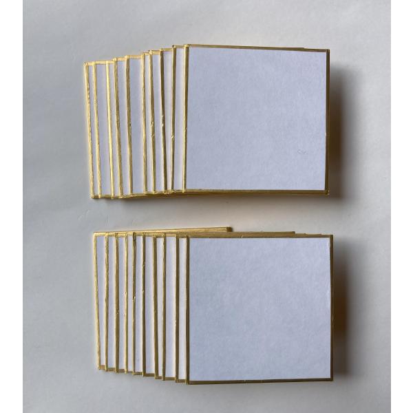 ミニミニ色紙(7,6×7,6cm)　鳥の子白　にじみにくい　20枚