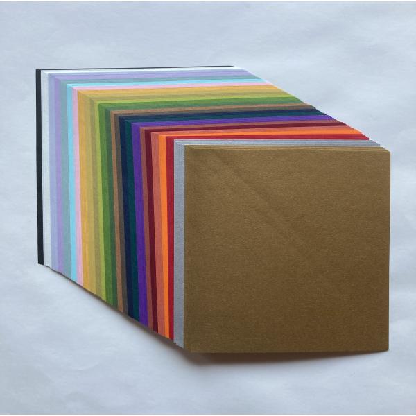 折り紙用民芸紙23色+金紙・銀紙 15×15cm　各色5枚　計125枚