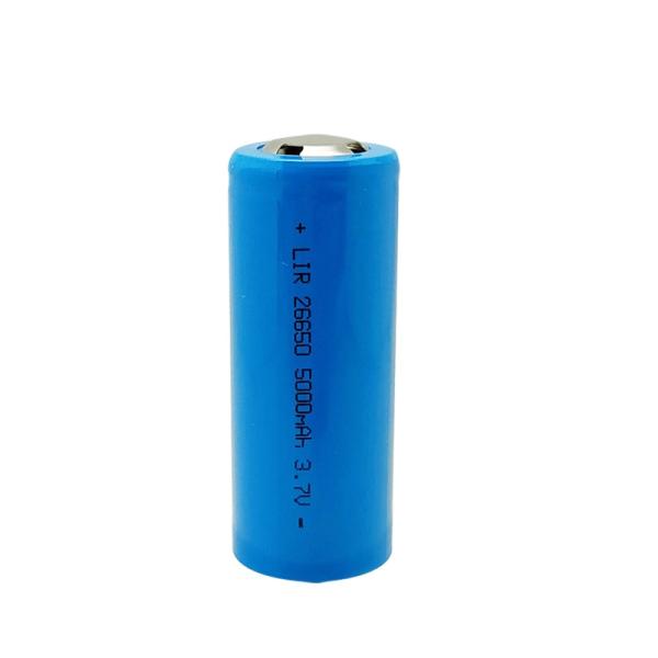 26650 リチウムイオン 充電池 3.7V 5000mAh フラットタイプ充電式 電池（1本セット）三ヶ月安心保証付き 送料無料 高品質商品　
