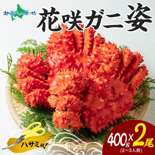 蟹 ギフト カニ 花咲蟹 姿ボイル400g前後x2尾 花咲ガニ かに gift 花咲カニ 花咲がに 鍋 すがた