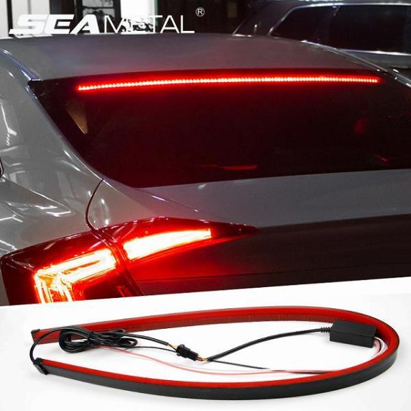 12 12v車の LED ストリップ ブレーキライト90センチメートルフローリアテール警告灯drlデイタイムランニングライトフォグランプオー
