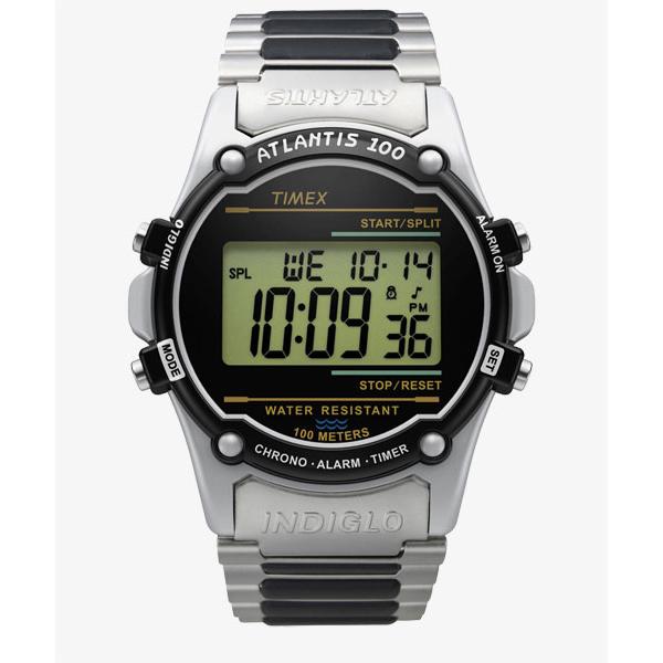 TIMEX タイメックス アトランティス100 シルバー デジタル TW2U31100