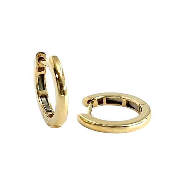 フープピアス 18金 イエローゴールド つけっぱなし 地金 レディース