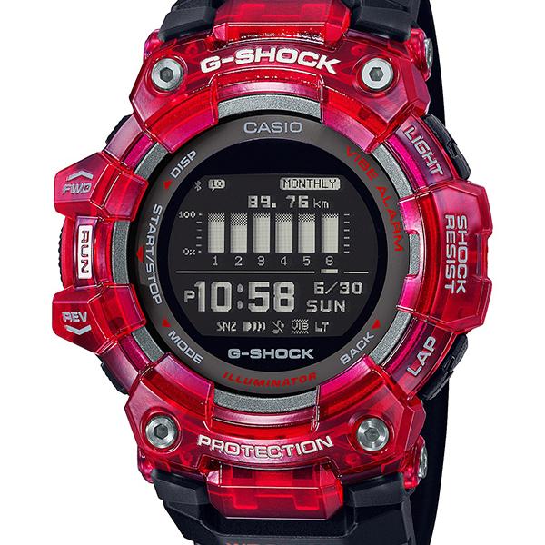 CASIO カシオ G-SHOCK ジーショック gshock　Gショック g-ショック ジースクワッド G-SQUAD 黒 赤  GBD-100SM-4A1JF メンズ 腕時計 国内正規品 送料無料