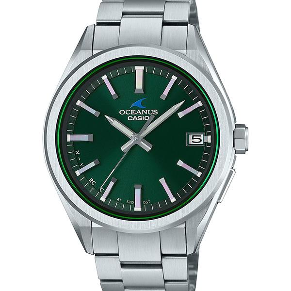 OCEANUS オシアナス CASIO カシオ 電波ソーラー グリーン 2WAY 3針 SUS