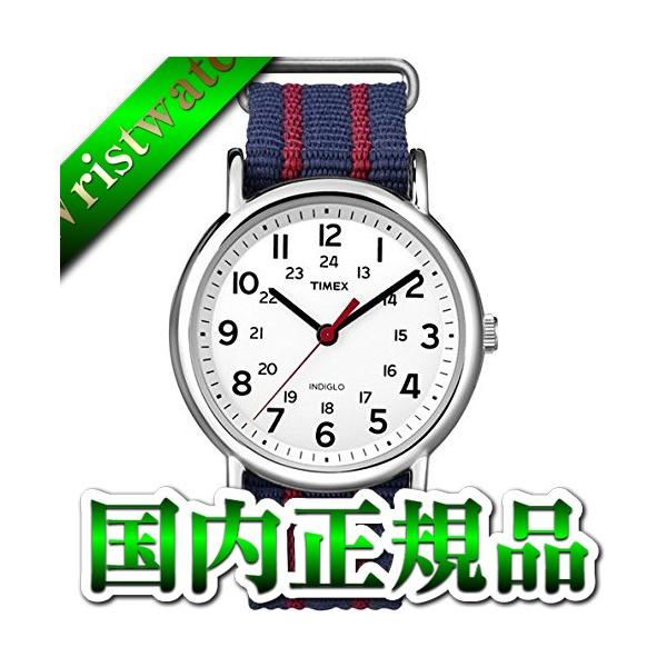 T2N747 TIMEX タイメックス 国内正規品 ウィークエンダー ストライプ ネイビーレッド メンズ腕時計