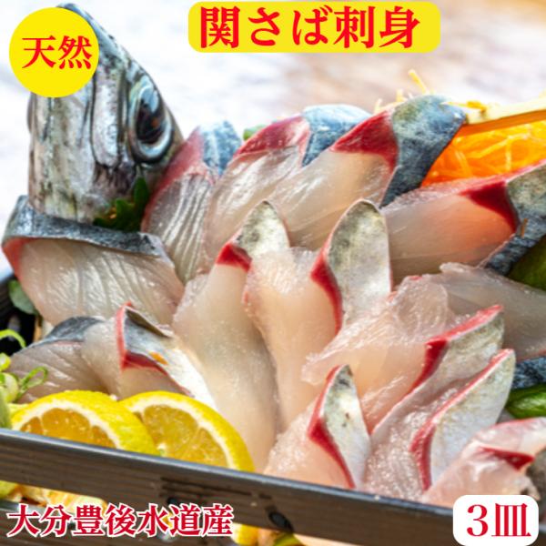 関サバ 関さば 刺身 大分 豊後水道60ｇ×3皿 9枚前後 3人前 解凍するだけ 送料無料  小分け -40度で真空冷凍 時短簡単 職人が調理盛り 賞味期限冷凍10日　