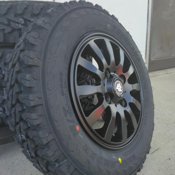 GEOLANDAR 車検対応 軽トラック 軽バン タイヤホイール 新品 4本セット