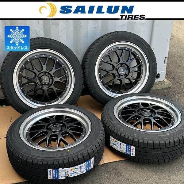 日産　スカイライン　400r 19インチ　スタッドレスタイヤ スカイライン400Rに19インチ スタッドレスタイヤセット装着！4POT