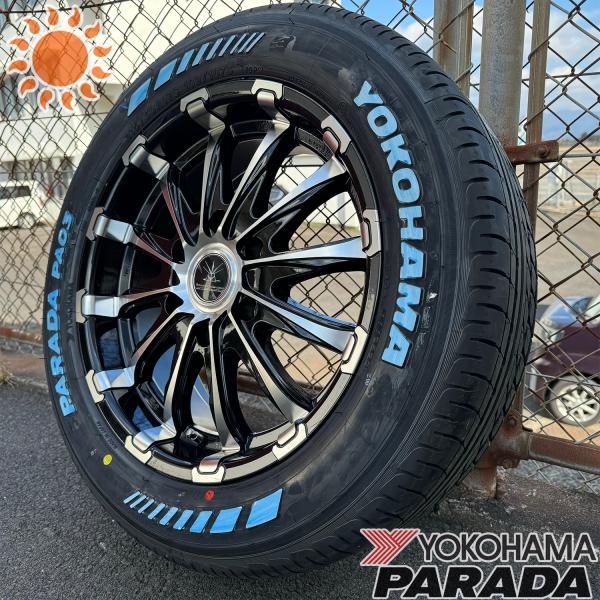［受け取り限定 専用］YOKOHAMA 17インチ タイヤ ホイールセット PARADA Spec-X 即納 車検対応 ハイエース 200系用 タイヤ