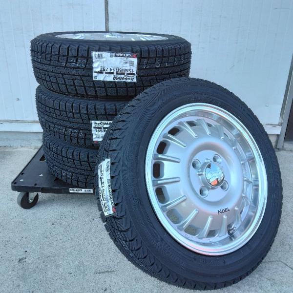 タイヤ新品！ヨコハマ　プラクティバ155/65R14 軽自動車　スタッドレス ヨコハマタイヤ スタッドレスタイヤ ホイールセット 155/65R14