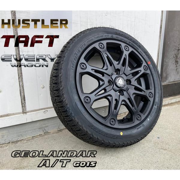 GEOLANDAR ハイゼット 軽トラ タイヤホイール マットブラック 15