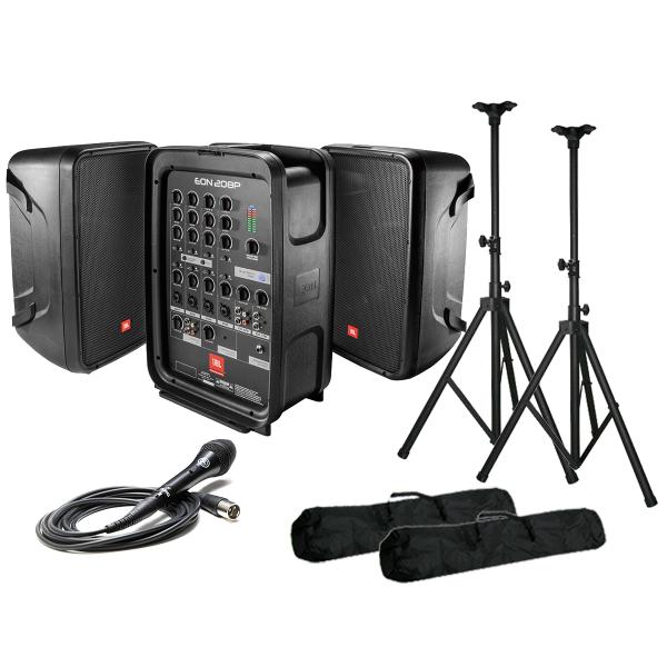 JBL EON208P用スピーカースタンド JBL PROFESSIONAL EON208P スピーカースタンド×2 ブームマイク