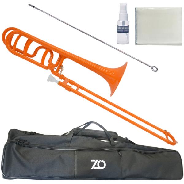 技術者調整品。仕様が画像と異なる場合がございます。(直管部分のカラー/マウスピースカラーなど)返品交換不可。スライドを調整して動きをスムーズにして出荷します！弊社作成のスライドポジション(運指表)メモ入り！こちらはテナーバストロンボーン。本...