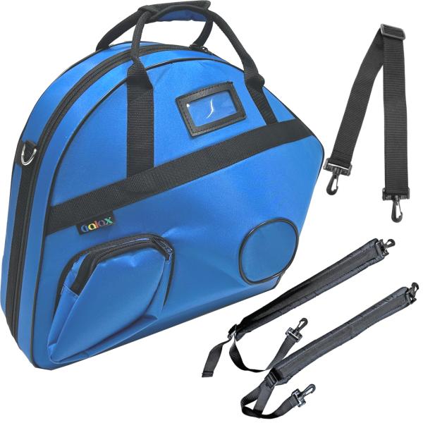 ベルカット専用フレンチホルンケース。セミハードケースでも硬質グラスファイバー製の内面特殊加工で強度あり。本体の上にベルが重なる設計でコンパクト。デタッチャブルタイプのホルン用(ワンピース用なし)■Galax French Horn Case...