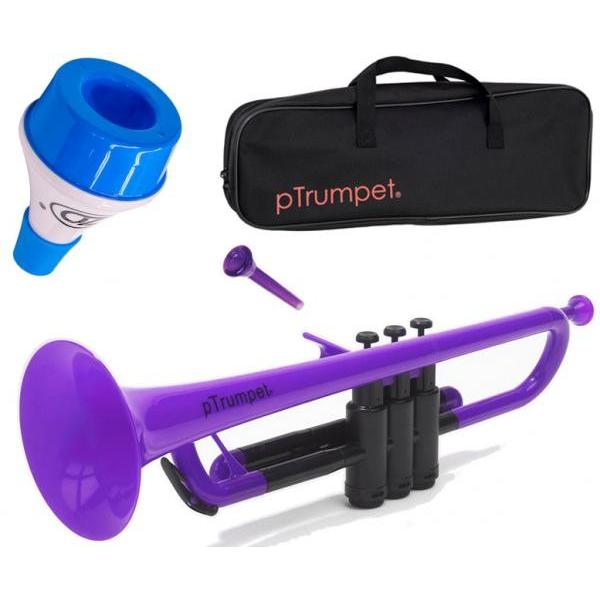 PINSTRUMENTS pTrumpet パープル 新品 プラスチック トランペット B♭ 管楽器 Pトランペット trumpet purple PTRUMPET1P ミュート セット 1