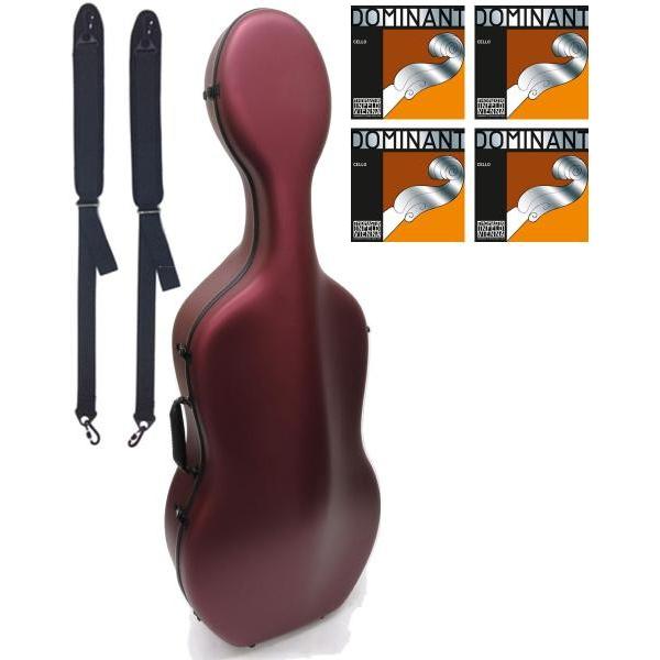 Carbon Mac CFC-2S Te Cbh S-WRD `FP[X 4/4 cello hard cases Dominant satin wine red Zbg@kC    s