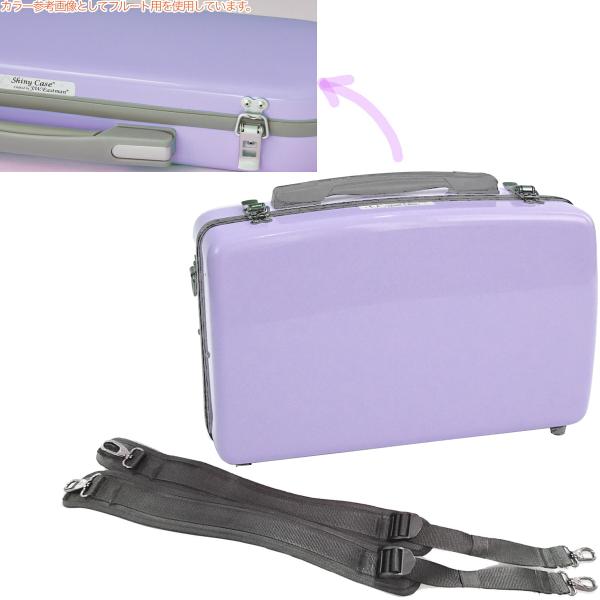 楽器の形に型抜きされたハードケース。最新モデルグレーモール仕様。取手も以前のモデルよりもスタイリッシュになりました。取手も以前のモデルよりもスタイリッシュになりました。雨などが進入しないように接合部にはとても丈夫なパッキン(?)のようなもの...