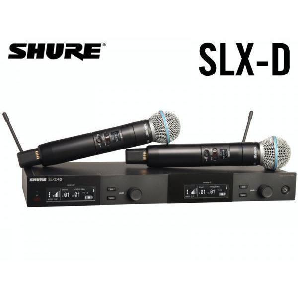 SHURE(�V���A) SLXD24D/B58 �ySLXD24DJ/B58-JB�z �f���A�� �� BETA58A �n���h�w���h�^���M�@ 2�{�t�����C�����X�V�X�e�� B�у��f���y2��6�����_�A�݌ɂ��� �z
