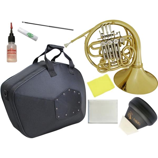 北海道不可 沖縄不可 離島不可 代引き不可 同梱不可。一般的なダブルホルンは最低でも40万円前後が相場の楽器。低価格帯の楽器は精度が低く 調整検品も価格相応。それらと同じクオリティ 吹奏感ではありません。吹きにくい/音がなりにくい/音がなら...