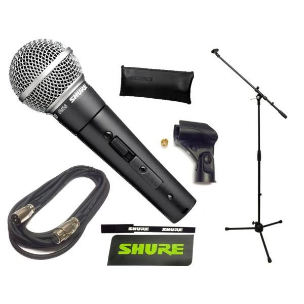 ボーカル/実況用　SHURE ダイナミックマイクARIA マイクスタンドのセット ボーカル/実況用SHURE ダイナミックマイクARIA マイクスタンドの