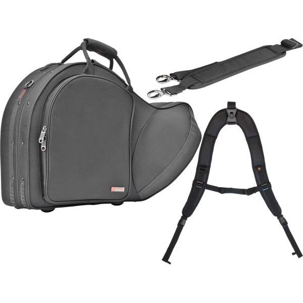 リュックにできるバックパックストラップ(BP-STRAP)セット■PROTEC CASES BAGS プロテック■楽器：フレンチホルン French horn■ワンピースベル　ベル一体型用■シリーズ：PROPACケース（PB）/セミハードケ...