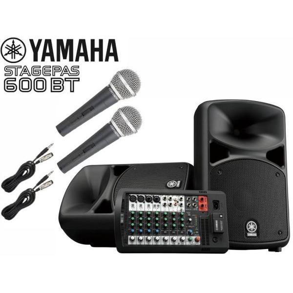 YAMAHA（ヤマハ） STAGEPAS600BT と有線マイク2本セット【5月1日時点