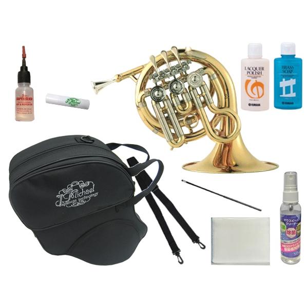 High-B♭のミニシングルホルン。ポケットホルンは いわゆる入門用の楽器として作られた種類のフレンチホルンではありません。楽器が小さい分ピッチが安定しにくく初心者の練習用目的でのご購入はおすすめしません。よりコンパクトな巻きで持ち運びやち...