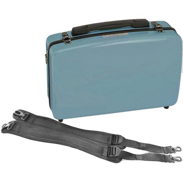 楽器の形に型抜きされたハードケース。最新モデルクロームパーツモデル。取手も以前のモデルよりもスタイリッシュになりました。雨などが進入しないように接合部にはとても丈夫なパッキン(?)のようなものが施されています。ホールド性の高い落とし込み式内...