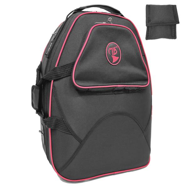 【沖縄/離島/北海道】不可。実費送料請求。通常のナイロン製MB5stH ブラックカラーのエッジ(縁)部分/ロゴをピンクに。デタッチャブルベルホルン用のケース。Marcus Bonna(マーカスボナ)デタッチャブルベルホルン用のケース。ファイ...