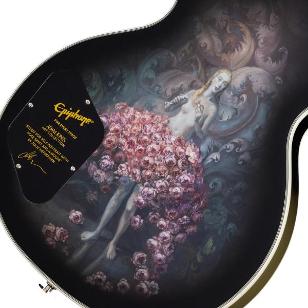 Adam Jones Les Paul Custom Art Collection: Julie Heffernan's "Study For Self-Portrait with Rose Skirt and a Mouse"