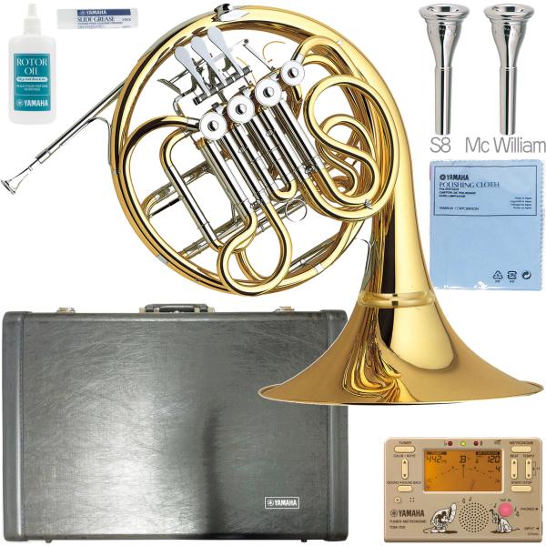 押しFへの変更など調整などご希望あればお申し付け下さい。独立した2つの調性をバルブで切り替え可能。シングルに比較し音程/音色/正確性/パワーなどをレバーひとつで切り替えることで臨機応変に使い分けが出来るフルダブルフレンチホルン。第4レバーは...