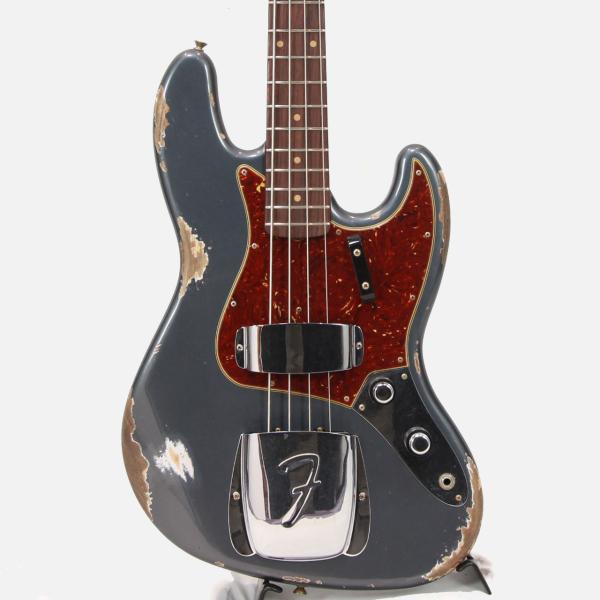 1961 Jazz Bass Heavy Relic Charcoal Frost Metallic