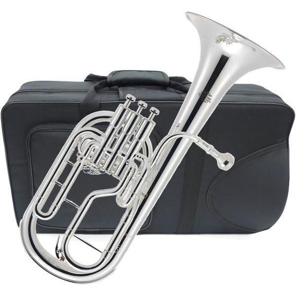 北海道 沖縄 離島 代引き 同梱不可。サクソルン型 ユーフォニアムなどと同じ形の楽器アルトホルン。テナーホーンとも呼ばれ フリューゲルホルンと同じ指使いで柔らかく艶のある音色。フランス式編成の吹奏楽やブラスバンド等で使われ 小学校のブラスバ...