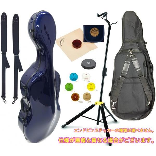 Carbon Mac CFC-3 BLUE `FP[X F 4/4TCY bN ^Cv n[hP[X cello hard cases@CFC3 u[ Zbg B@kC    s