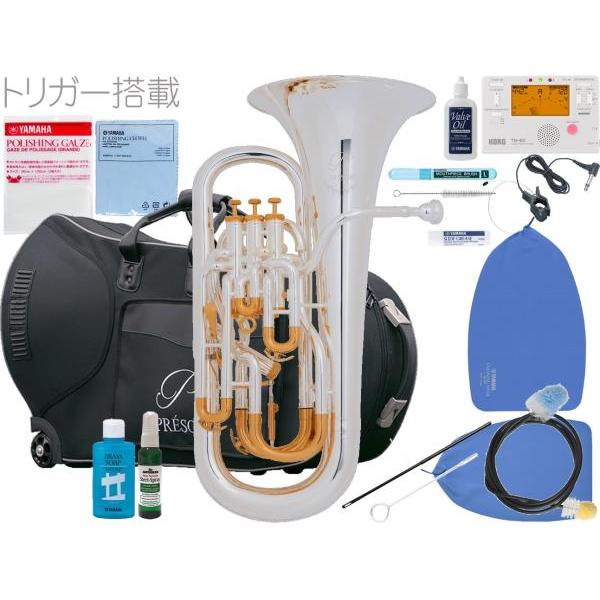 【北海道/沖縄/離島】は送料実費のご請求。代引き不可。プレソンユーフォは高域から低域までムラのない吹奏感 広がりのある豊かなブリティッシュサウンド 初心者の方でも楽に鳴らせるように設計。4ピストンユーフォにコンペンセイティングシステム搭載(...