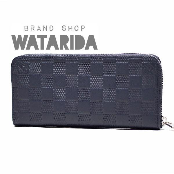 ヴィトン Vuitton ダミエ アンフィニ ラウンド 長財布 ジッピー Y24 ルイヴィトン 財布 ラウンドジップ ジッピー・ウォレット ヴェル