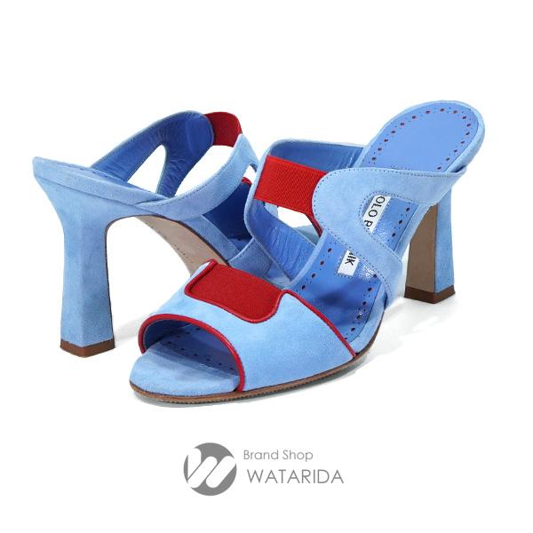 マノロ ブラニク MANOLO BLAHNIK ミュール パンプス スエード レザー 