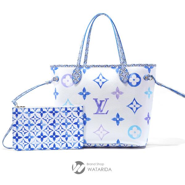 ルイヴィトン Louis Vuitton バッグ ネヴァーフル MM M22979 ブルー ホワイト LV バイ ザ プール 箱・保存袋付 未使用品  送料無料