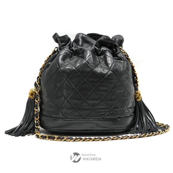 シャネル CHANEL バッグ マトラッセ フリンジ チェーンショルダー 巾着