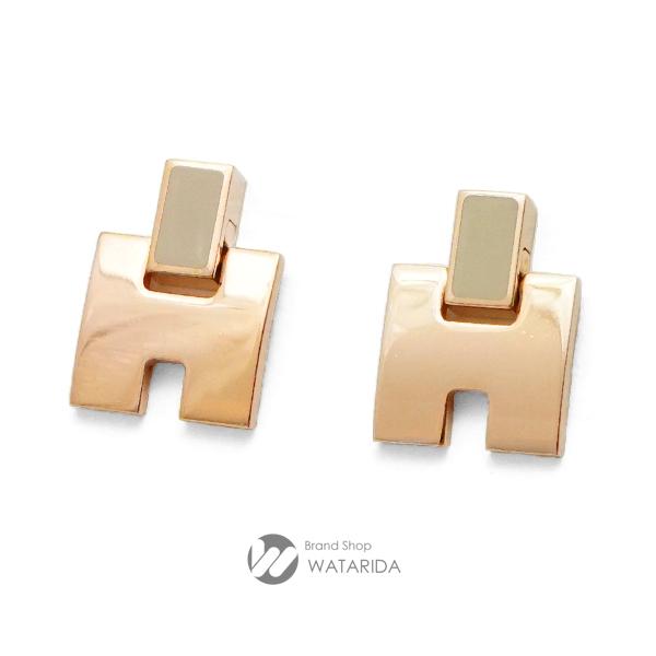 HERMES エルメス ピアス アイリーン Hロゴ GP ピンクゴールド